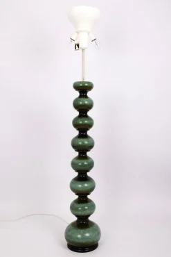 Best Pamono Large Green Ceramic Floor Lamp from Kaiser Leuchten, Germany, 1970s