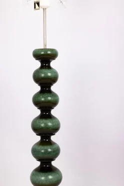 Best Pamono Large Green Ceramic Floor Lamp from Kaiser Leuchten, Germany, 1970s