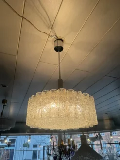 Best Pamono Large Ice Glass Chandelier from Doria Leuchten, 1960s