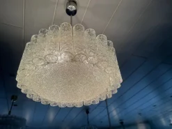 Best Pamono Large Ice Glass Chandelier from Doria Leuchten, 1960s