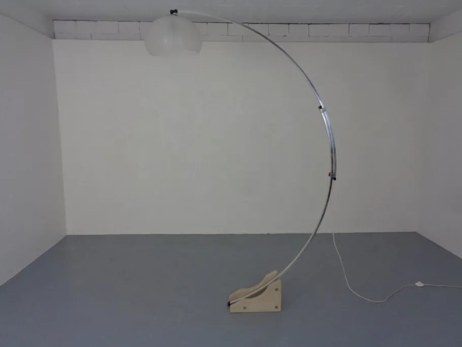 Pamono Large Italian Arc Lamp by Harvey Guzzini, 1970s