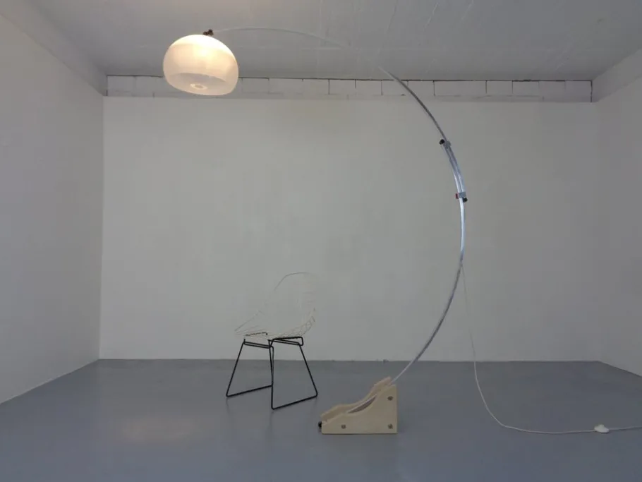 Pamono Large Italian Arc Lamp by Harvey Guzzini, 1970s