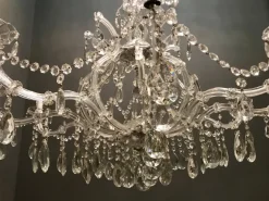 Best Pamono Large Italian Crystal Chandelier, 1940s