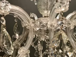 Best Pamono Large Italian Crystal Chandelier, 1940s