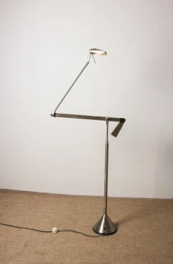 New Pamono Large Italian Zelig Terra in Steel by Walter Monici for Lumina, 1980s
