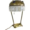 Clearance Pamono Large Jugendstil Desk Lamp with Crystals, 1890s