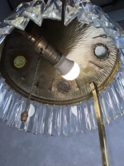 Clearance Pamono Large Jugendstil Desk Lamp with Crystals, 1890s