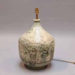 Best Pamono Large Mid-Century French Ceramic Lamp by Jacques Blin, 1950s