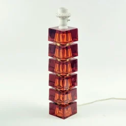 Sale Pamono Large Mid-Century Scandinavian Art Glass and Brass Table Lamp attributed to Carl Fagerlund for Orrefors, Sweden, 1960s