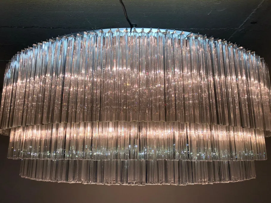 Best Pamono Large Murano Glass Chandelier, 1960s