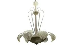 New Pamono Large Murano Glass Waterfall Chandelier from Barovier, 1940s