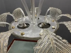 New Pamono Large Murano Glass Waterfall Chandelier from Barovier, 1940s