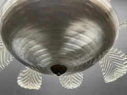 New Pamono Large Murano Glass Waterfall Chandelier from Barovier, 1940s