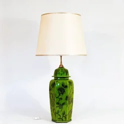 Best Pamono Large Oriental-Style Ceramic Table Lamp, 1960s