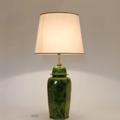 Best Pamono Large Oriental-Style Ceramic Table Lamp, 1960s