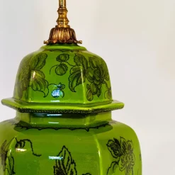 Best Pamono Large Oriental-Style Ceramic Table Lamp, 1960s