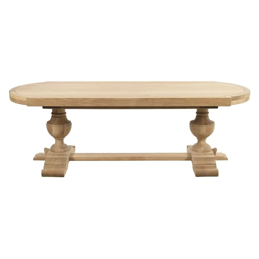Online Pamono Large Oval Table in Raw Wood