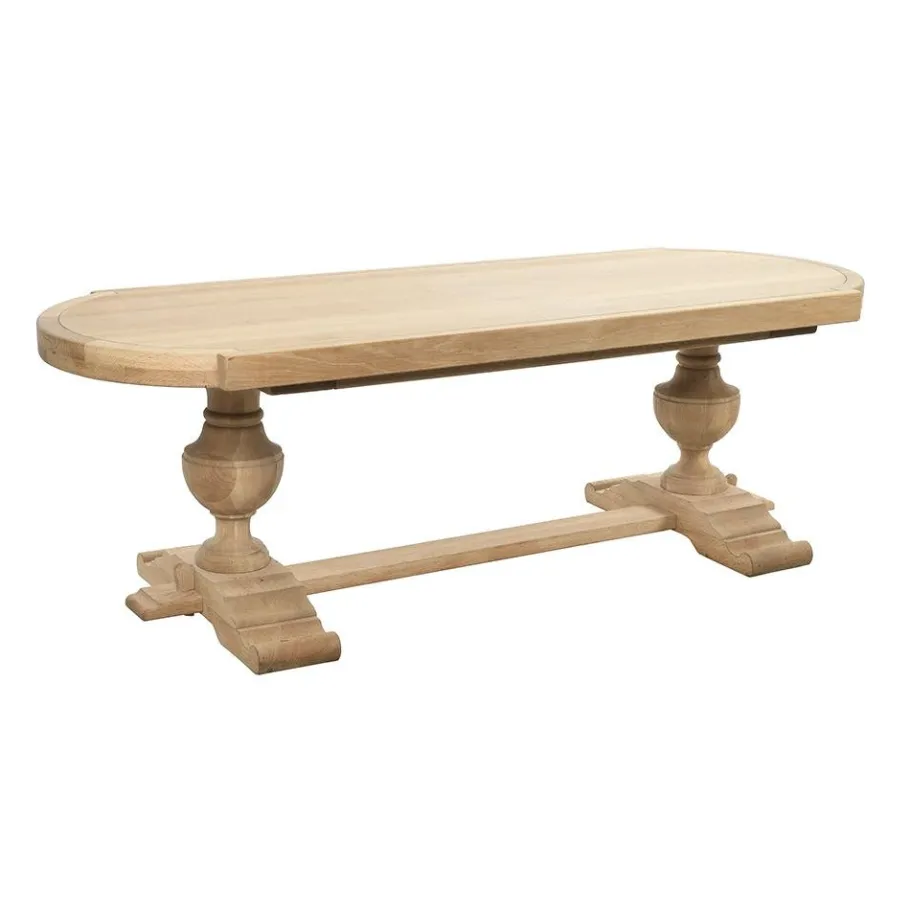 Online Pamono Large Oval Table in Raw Wood