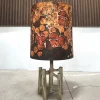 Best Pamono Large Sculptural Ceramic Table Lamp with Batik Shade, 1960s