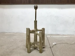 Best Pamono Large Sculptural Ceramic Table Lamp with Batik Shade, 1960s