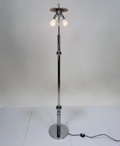 Best Pamono Large Sculptural Floor Lamp in Chromed Steel with Ball-Shaped Details, West-Germany, 1960s