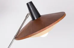 Best Pamono Large Steel and Teak Tilting Floor Lamp by Georges Frydman, 1960s