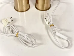 Best Pamono Large Swedish Modern Brass Table Lamps, 1950s-1960s, Set of 2