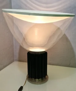Clearance Pamono Large Taccia Table Lamp in Glass by Achille Castiglioni for Flos, 1960s
