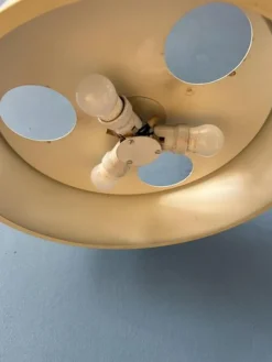 Best Pamono Large Vintage Beige Pendant Lamp by Louis Kalff