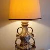 Clearance Pamono Large Vintage German Table Lamp with Gray-Brown Ceramic Base, 1970s