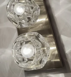 Best Pamono Large Vintage Glass Sconces from Peill & Putzler, 1970s, Set of 2