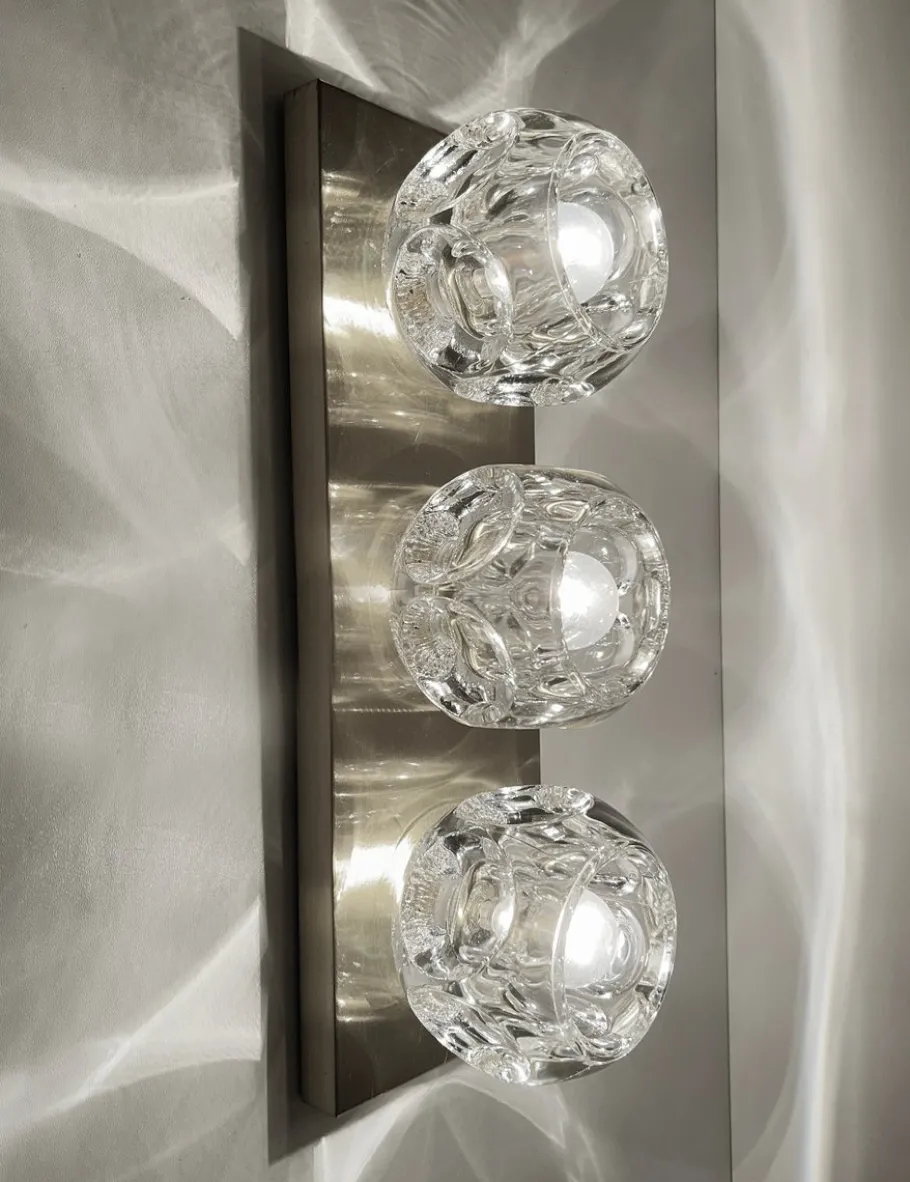 Best Pamono Large Vintage Glass Sconces from Peill & Putzler, 1970s, Set of 2