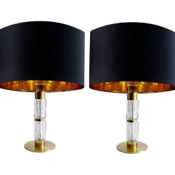 Best Pamono Large Vintage Glass Table Lamps from Kaiser, Set of 2