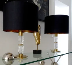 Best Pamono Large Vintage Glass Table Lamps from Kaiser, Set of 2