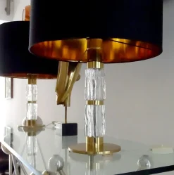 Best Pamono Large Vintage Glass Table Lamps from Kaiser, Set of 2