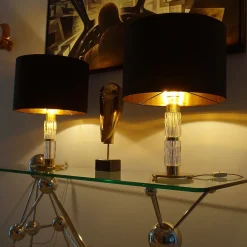 Best Pamono Large Vintage Glass Table Lamps from Kaiser, Set of 2