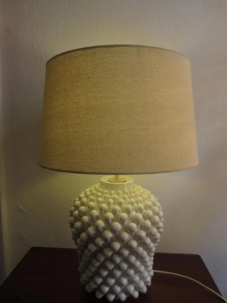 Clearance Pamono Large Vintage Italian Ceramic Table Lamp, 1980s