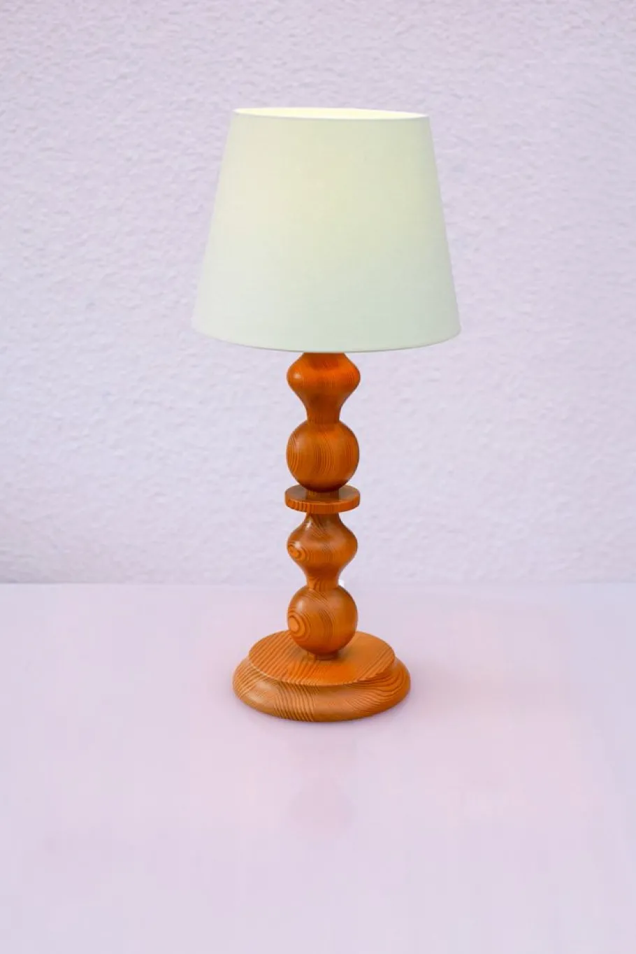 Clearance Pamono Large Vintage Pine Table Lamp from Markslöjd, 1970s
