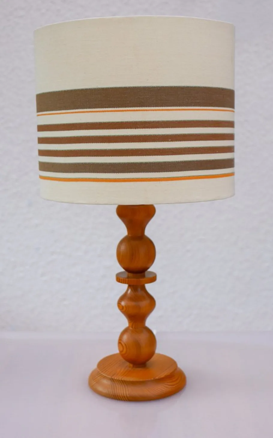 Clearance Pamono Large Vintage Pine Table Lamp from Markslöjd, 1970s