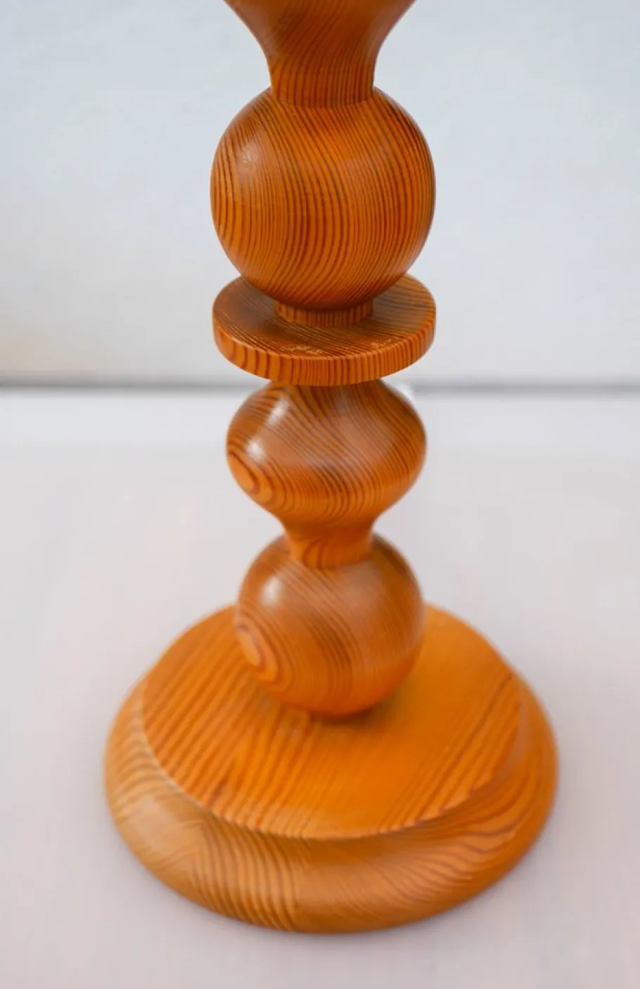 Clearance Pamono Large Vintage Pine Table Lamp from Markslöjd, 1970s