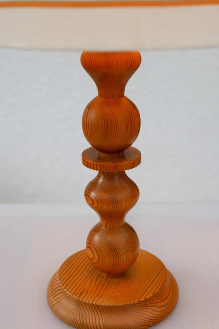 Clearance Pamono Large Vintage Pine Table Lamp from Markslöjd, 1970s