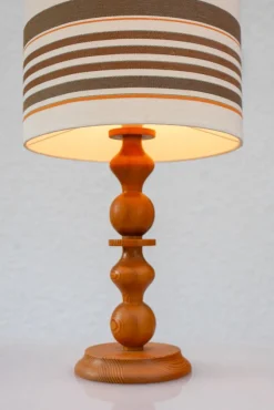 Clearance Pamono Large Vintage Pine Table Lamp from Markslöjd, 1970s