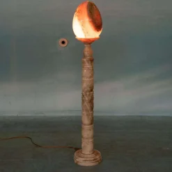Hot Pamono Large Vintage Stone Floor Lamp in Alabaster
