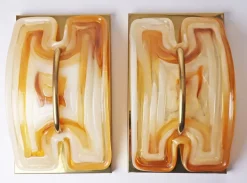 Best Pamono Large Wall Lamp in Crystal & Brass from Cosack, 1970s