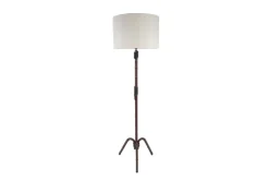 Discount Pamono Leather Sheathed Floor Lamp by Jacques Adnet