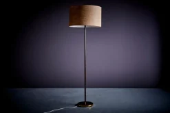 Hot Pamono Leather Wrapped Brass Floor Lamp from Kalmar Leuchten, Austria, 1960s
