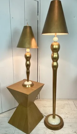 Sale Pamono Leeazanne Table Lamp and Floor Lamp from Lam Lee, Set of 2