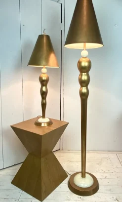 Sale Pamono Leeazanne Table Lamp and Floor Lamp from Lam Lee, Set of 2