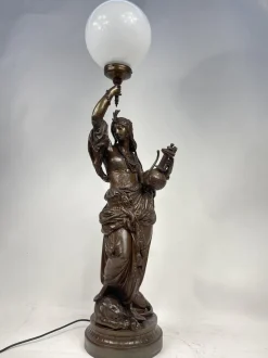 Best Pamono Liberty Woman with Amphora Table Lamp, 1920s