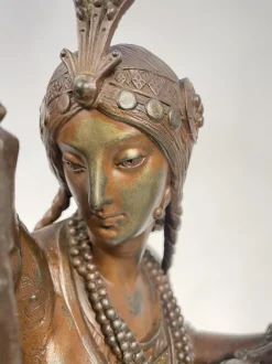 Best Pamono Liberty Woman with Amphora Table Lamp, 1920s